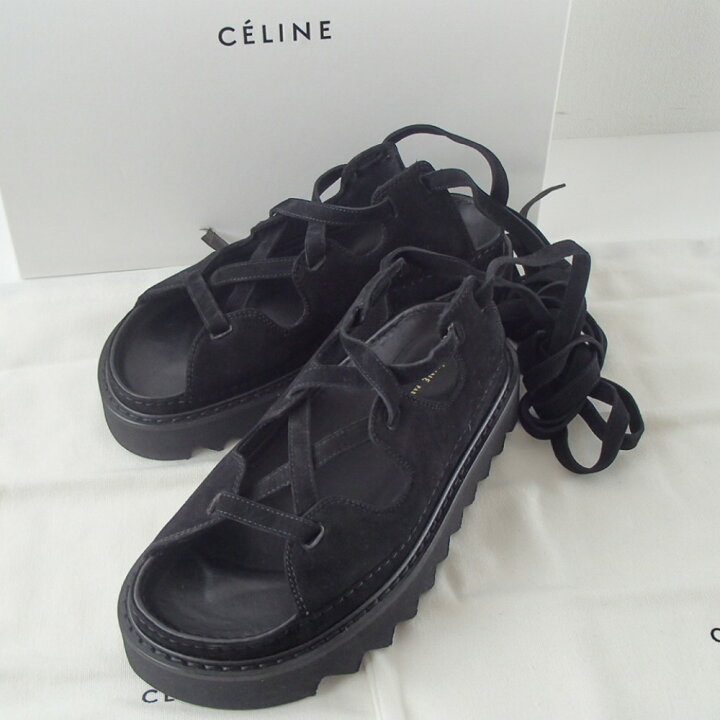 楽天市場】【CELINEセリーヌ】 GHILLIEギリー レースアップサンダル35  