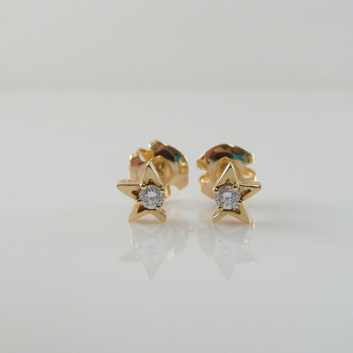 楽天市場】【TASAKIタサキ】abstract star solo Earrings K18YG 