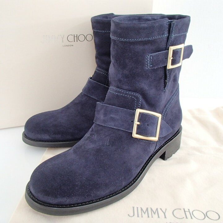 楽天市場】Jimmy Choo【ジミーチュウ】 YOUTH スエード バイカーブーツ 