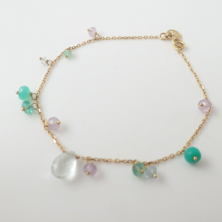 楽天市場】【Sweet Peaスイートピー】 K18 カラーストーン ドロップ  