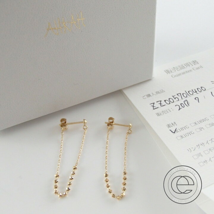 楽天市場】【AHKAHアーカー】ZUZU ZZ0057010400 K18YG ミモザピアス 
