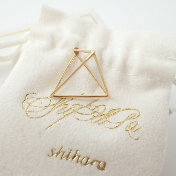 楽天市場】【shiharaシハラ】K18YG Triangle Pierce 20トライアングル  