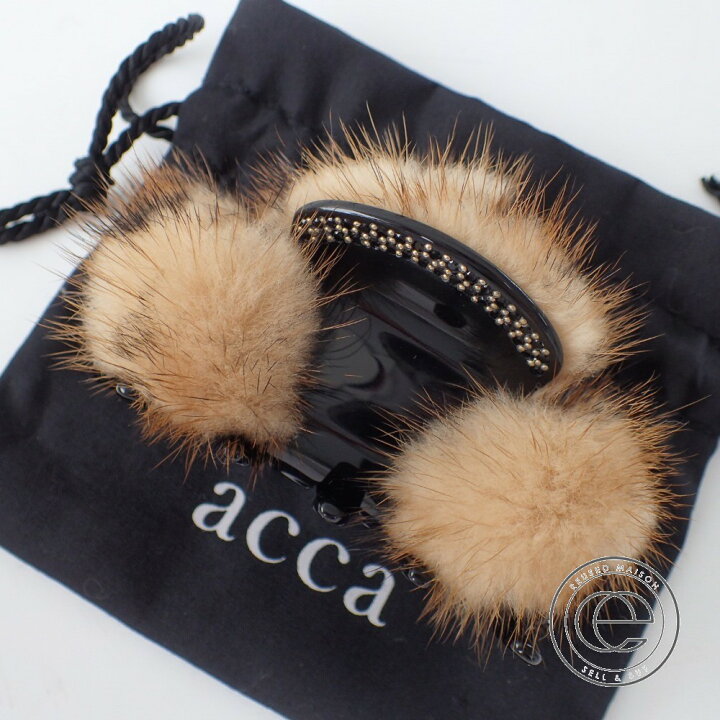 楽天市場】【accaアッカ】 ブラウンミンクファー/スタッズ/ライン  