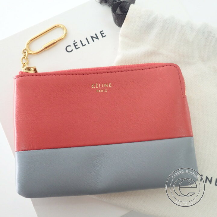 楽天市場】CELINE【セリーヌ】 キーリング付 バイカラー レザー コイン  