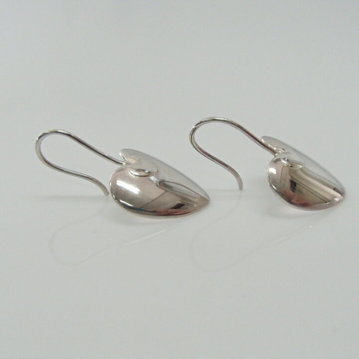 GEORG JENSEN ハート型 シルバー ピアス - ピアス(両耳用)