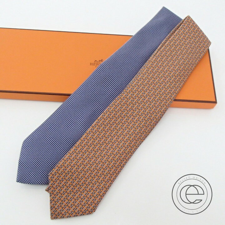 HERMES Hパターン ネクタイ 2点セット 極美品□HERMES エルメス 5647  