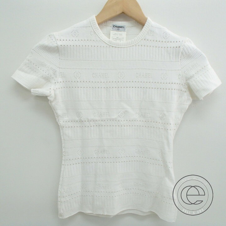楽天市場】CHANEL【シャネル】 97P P07402V05517 白 ロゴデザイン 半袖  