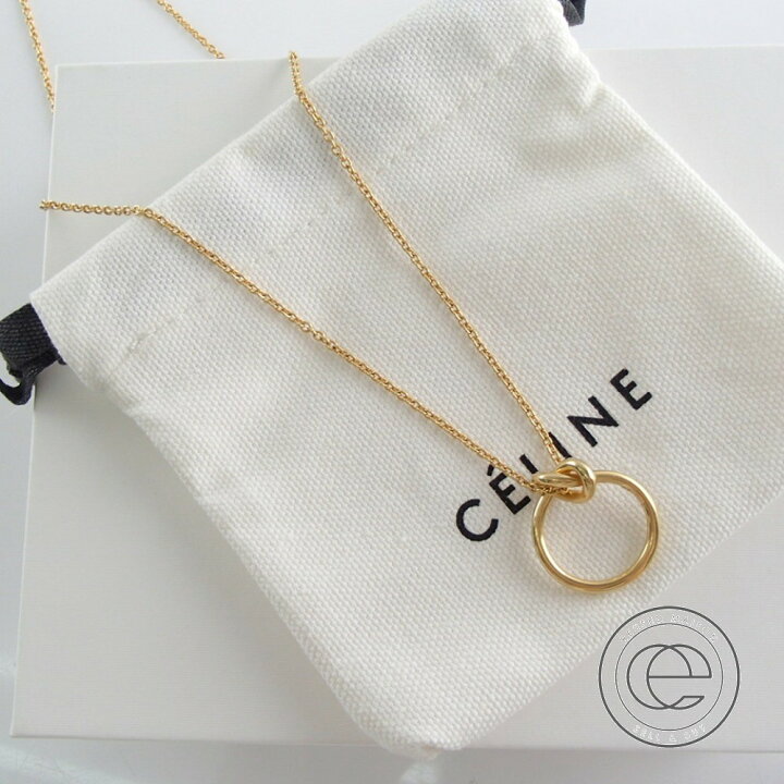 楽天市場】CELINEセリーヌ 46H84 6BRA 35OR KNOT NECKLACE ノット  
