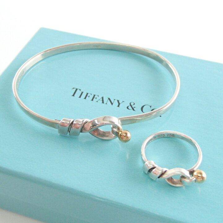 Tiffany & Co. フック&アイ750/925 ラブノットバングル - バングル 