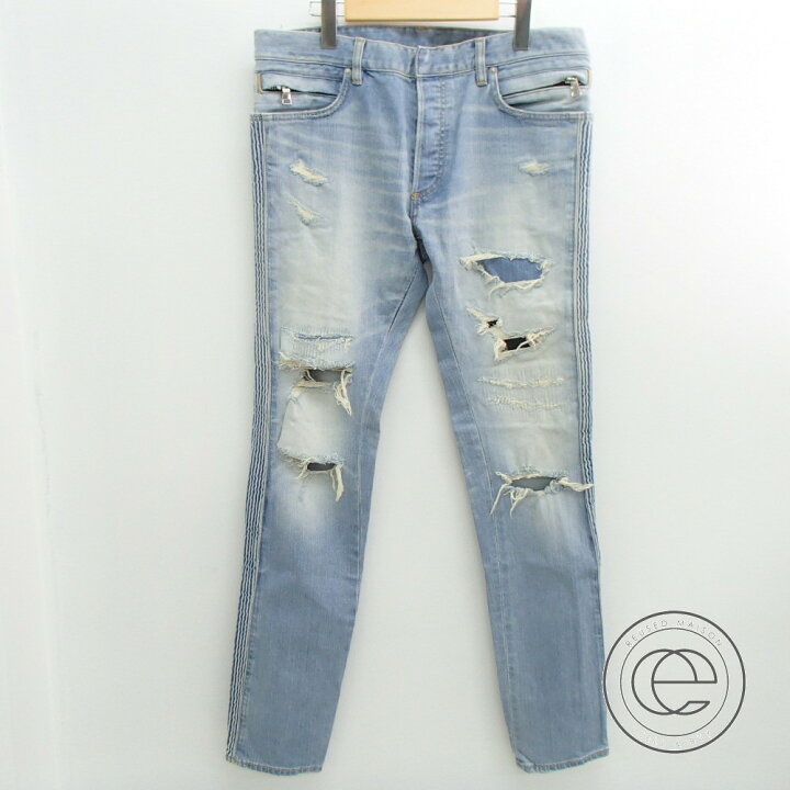 楽天市場】BALMAIN バルマン 16年製 S6HT596D431D ダメージ加工 デニム 