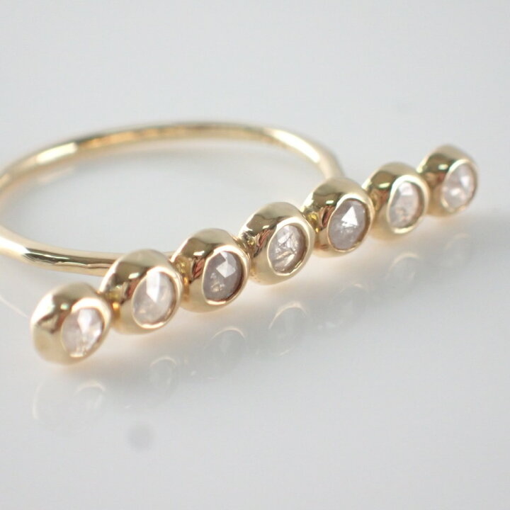 楽天市場】ageteアガット K18 ダイヤ0.41ct 7Pラフダイヤモンド 