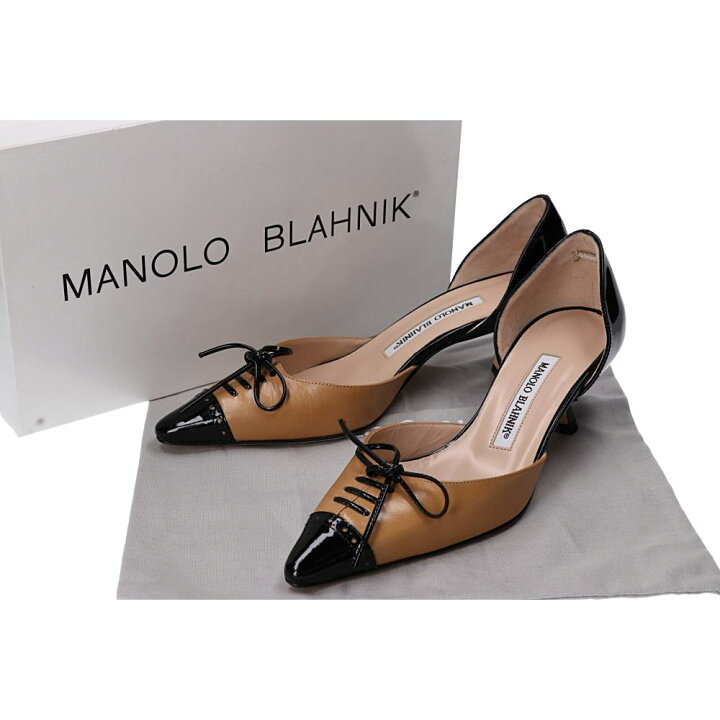 楽天市場】MANOLO BLAHNIK マノロブラニク バイカラー ポインテッド 