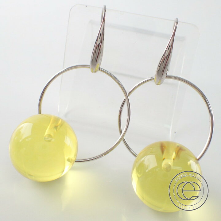 楽天市場 Marniマルニ クリアイエロー アクリルボール フックピアス シルバー クリアイエロー レディース 中古 ブランドリサイクル エコスタイル