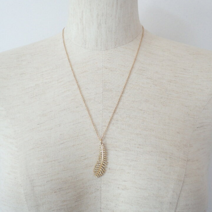 楽天市場】MIZUKI ミズキ K14YG ダイヤ フェザー ネックレス イエロー  