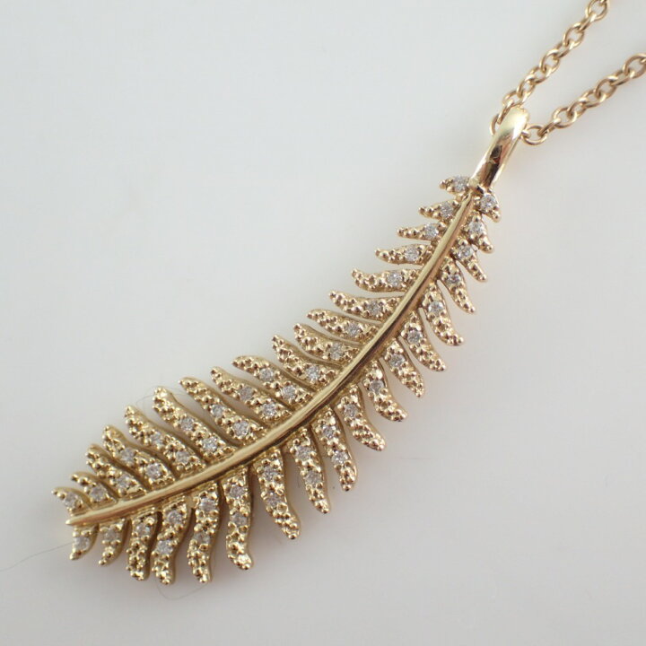 楽天市場】MIZUKI ミズキ K14YG ダイヤ フェザー ネックレス イエロー  