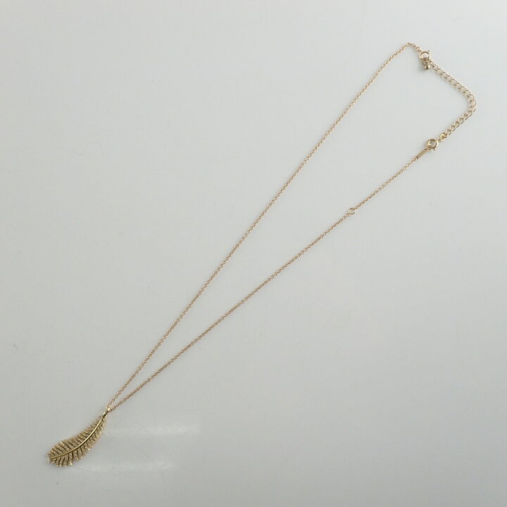 楽天市場】MIZUKI ミズキ K14YG ダイヤ フェザー ネックレス イエロー  