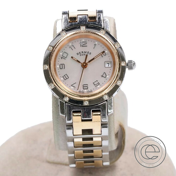 楽天市場】HERMESエルメス CL4 222 クリッパー ナクレ 12Pダイヤ  