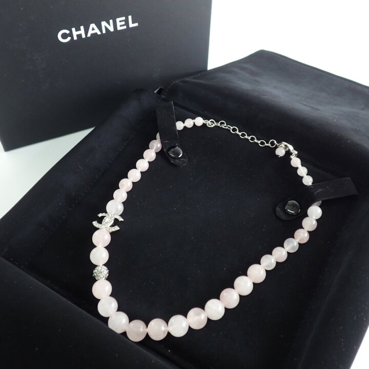楽天市場】CHANEL シャネル 15S ラインストーン CC ココマーク ローズ 