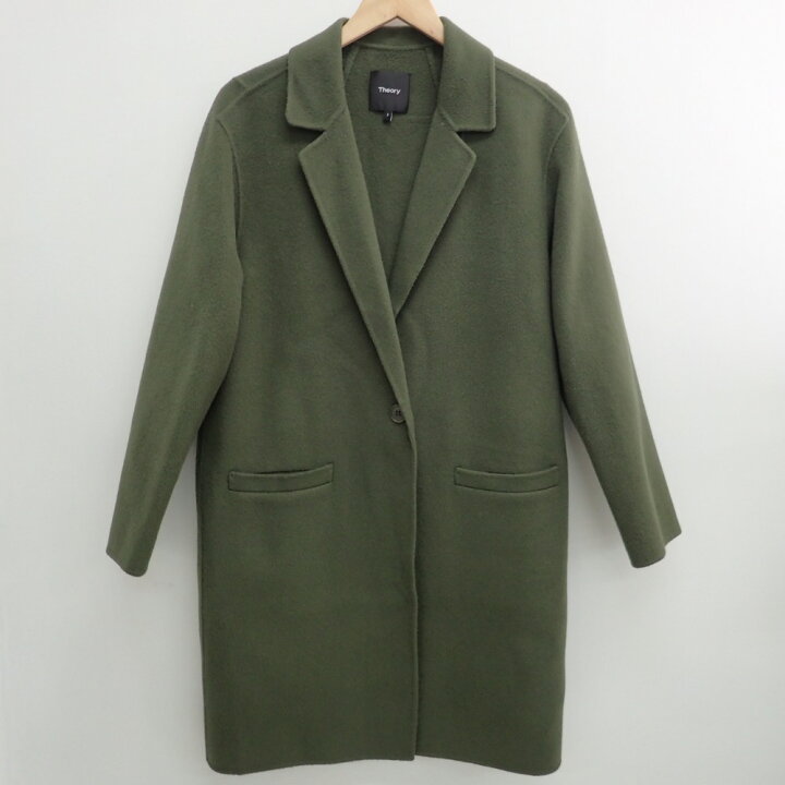Theory セオリー イエロー レディース コート 折り畳め カシミア混 i2618 