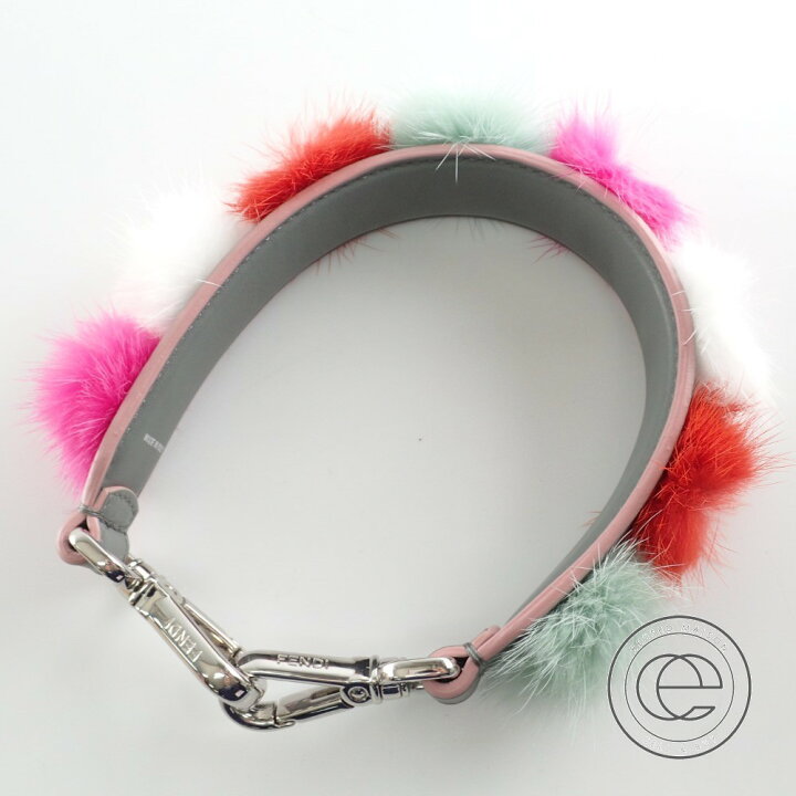 楽天市場】FENDI フェンディ 8AV105 MINI STRAP YOU POMPOM STRAP 
