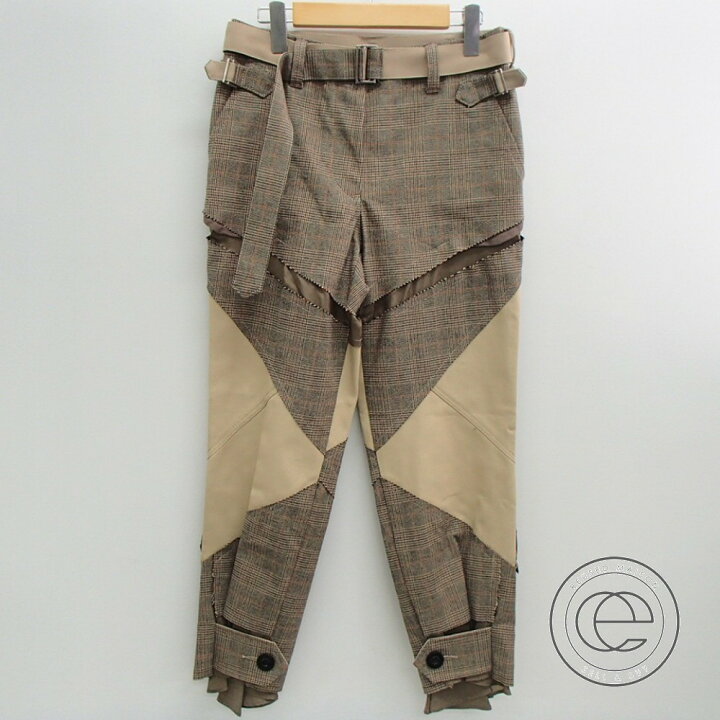 楽天市場】sacaiサカイ 18SS 18-03791 グレンチェック 切替 クロップド  