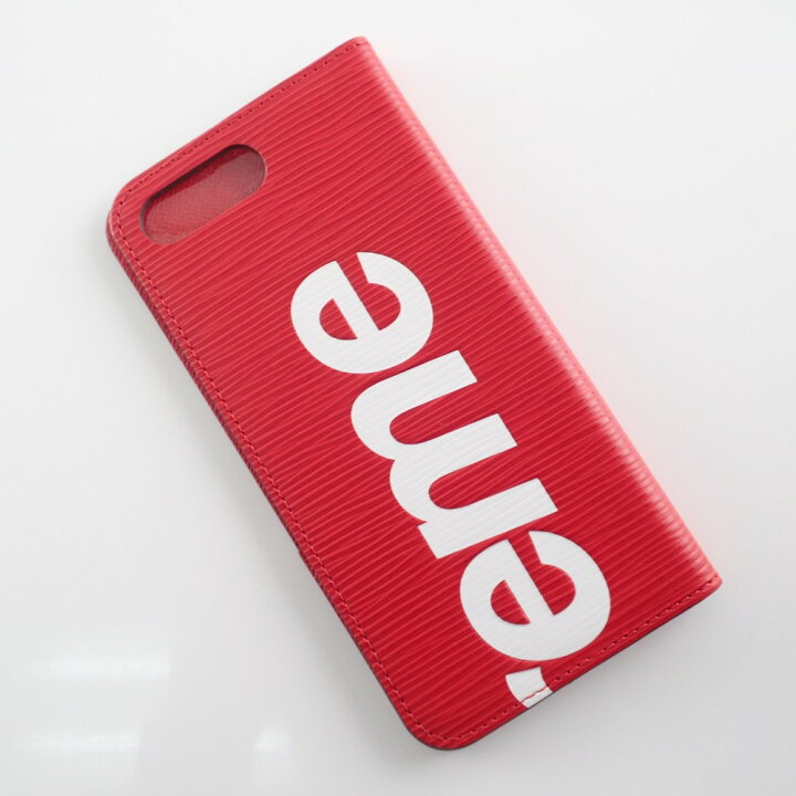 Louis Vuitton Supreme Red Epi Leather iPhone 7 Folio Case 1LV721