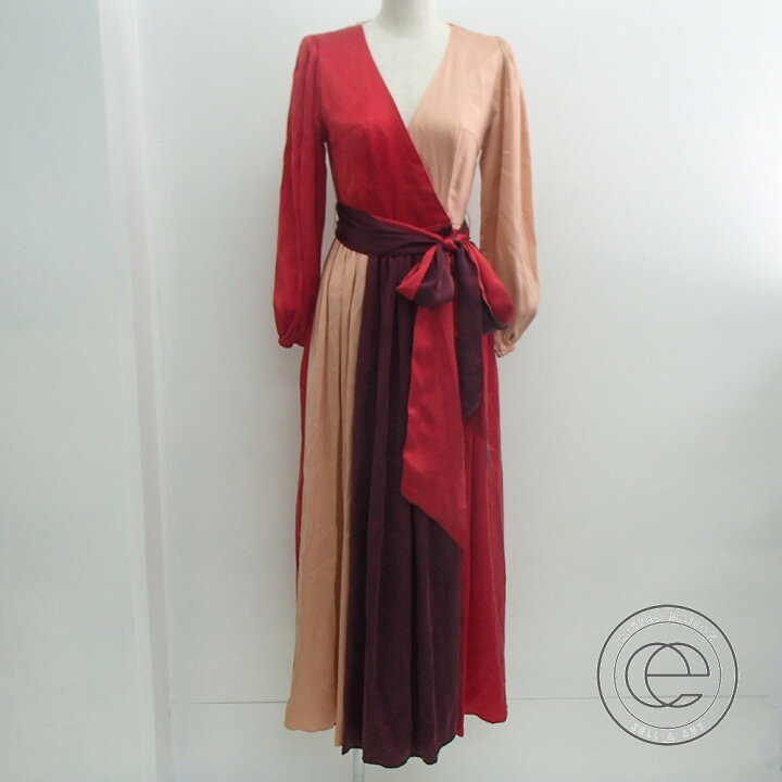 楽天市場】MYLANマイラン MY18AW-OP026-100 Color-block wrap dress  
