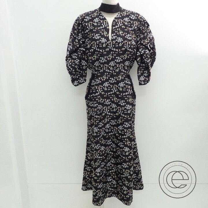 楽天市場】mameマメ 18AW-DR056 チョーカー風ネック 総柄ドレス  