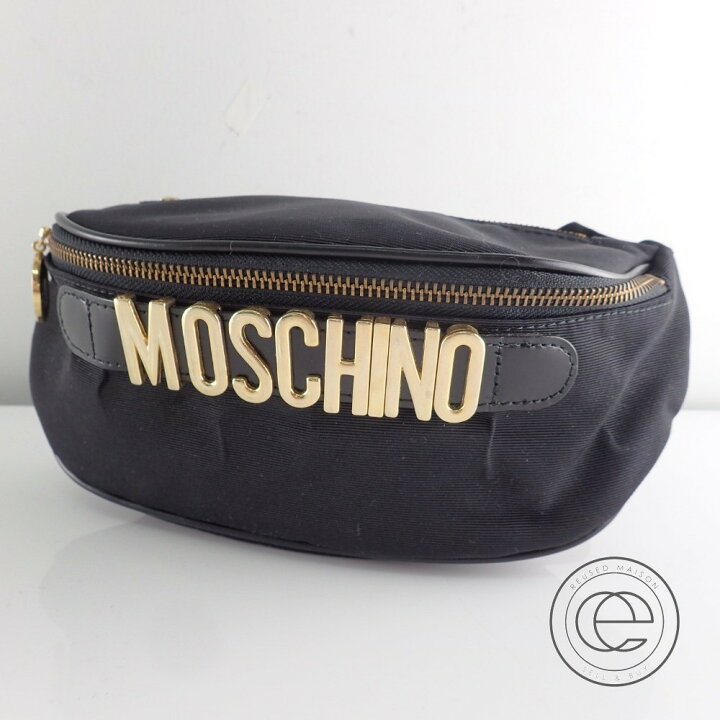 楽天市場】MOSCHINOモスキーノ ベルトビックロゴ入り ナイロン  