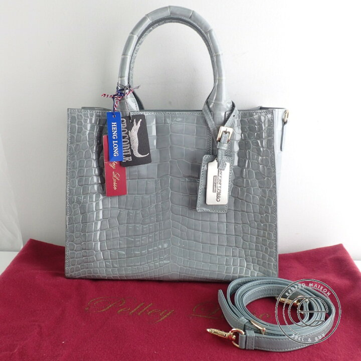 未使用Pelley Lusso ペレリールッソクロコダイルバッグ2WAY 