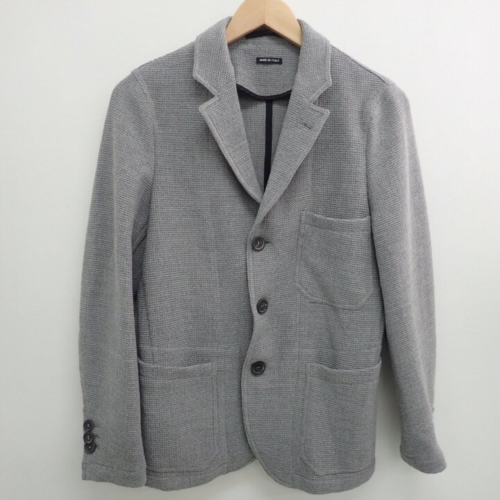 Giorgio Armani テーラードジャケット 46 グレー 美品 黒タグ 