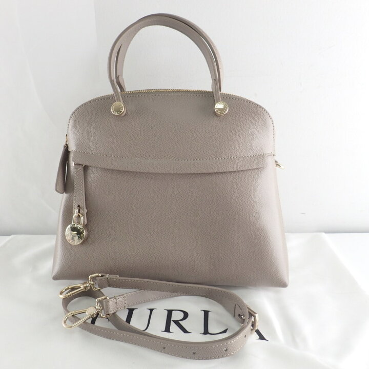 FURLA フルラ パイパー ドーム型 ハンドバッグ グレインレザー 