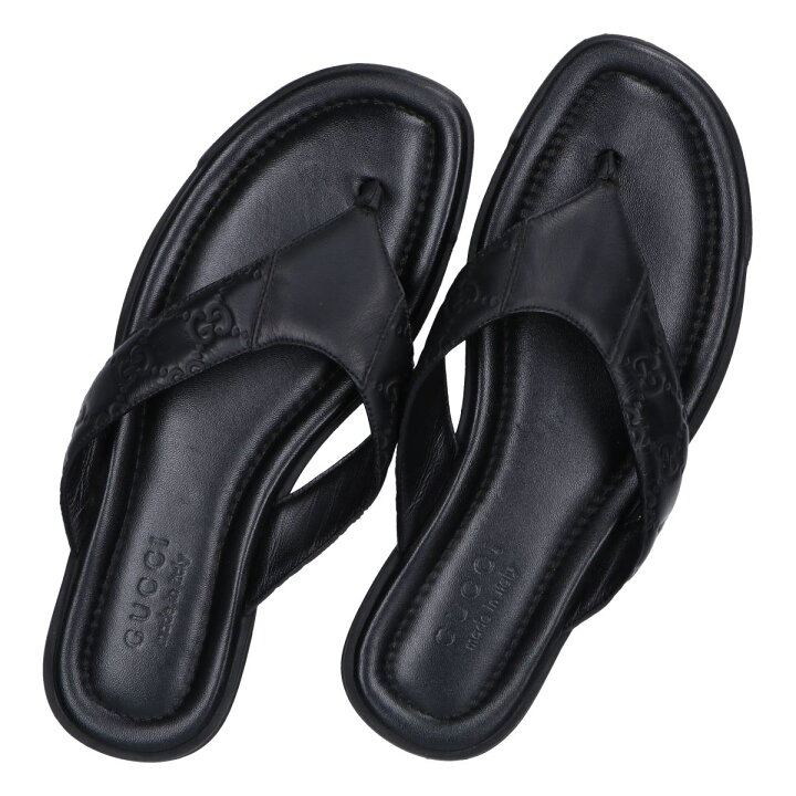 楽天市場】GUCCI グッチ 353765 グッチ シマ レザー トングサンダル 8  
