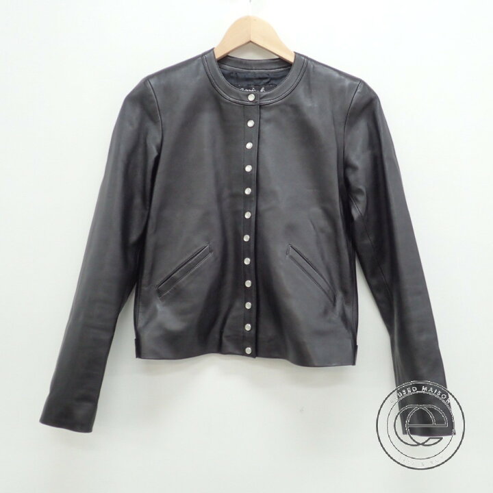 楽天市場】agnes b. アニエスベー X101CU32 ラムレザー ノーカラー 