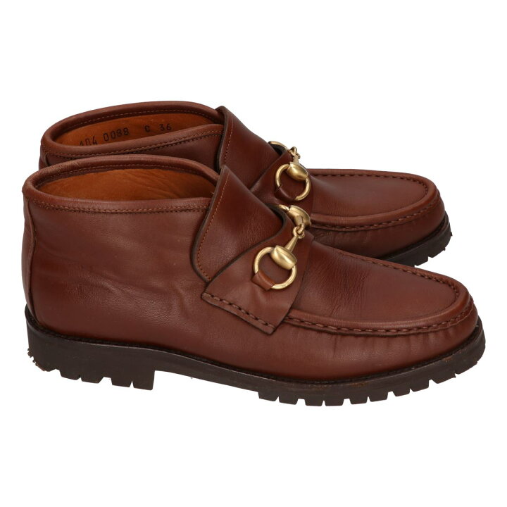 楽天市場】GUCCI グッチ 104 0088 ホースビット モカシンブーツ 36C 