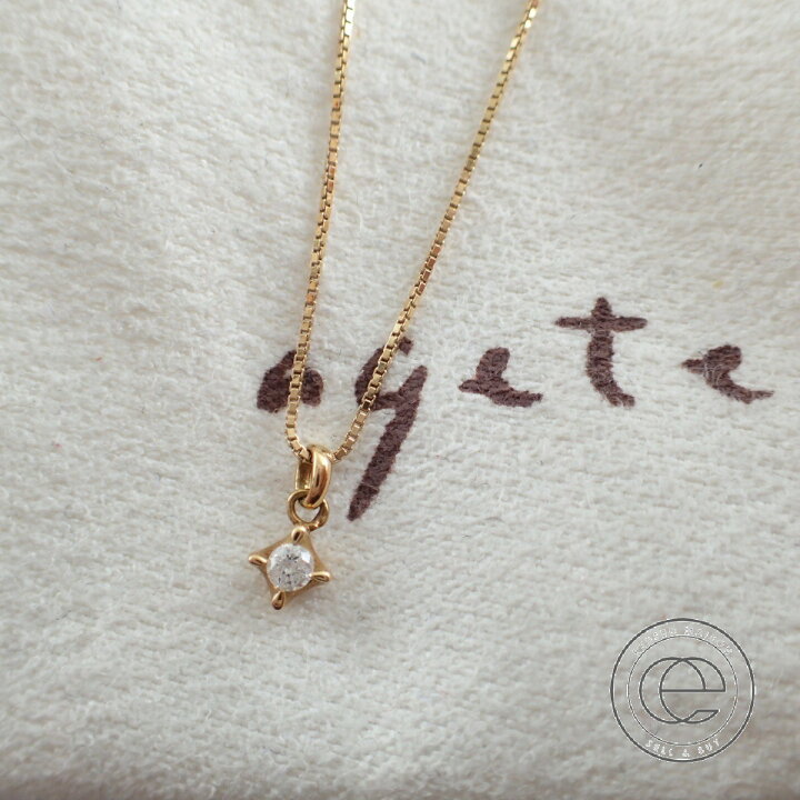 楽天市場】ageteアガット K18 1Pダイヤモンド0.05ct ネックレス 