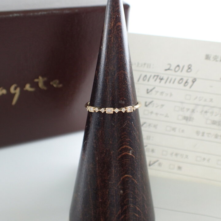 楽天市場】agete アガット K10 ダイヤ0.03ct バケットダイヤ＆ラウンド  