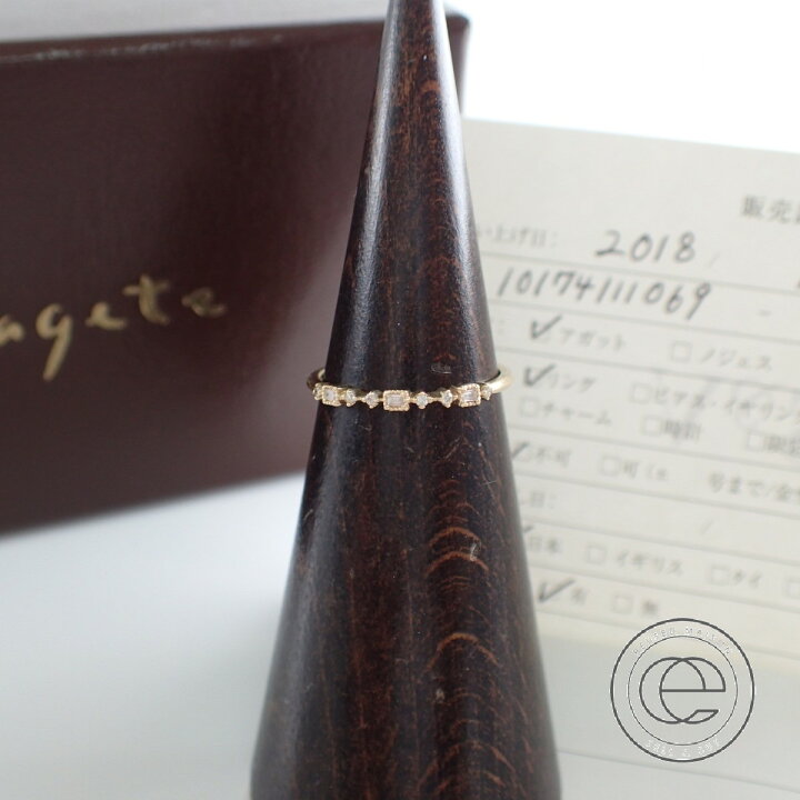 楽天市場】agete アガット K10 ダイヤ0.03ct バケットダイヤ＆ラウンド 