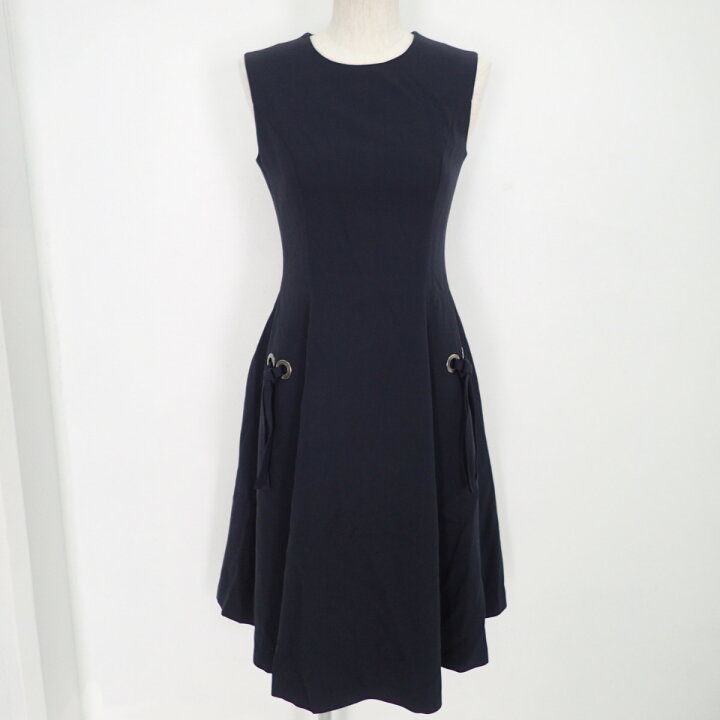 フォクシーニューヨークワンピース 38 フォーマルワンピース ネイビー  