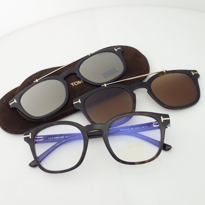 楽天市場】TOM FORD トムフォード TF5532-B クリップオン メガネ 