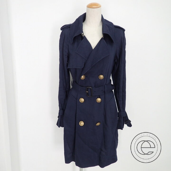 新品 Deuxieme Classe ドゥーズィエムクラス トレンチコート ネイビー Tonna Com
