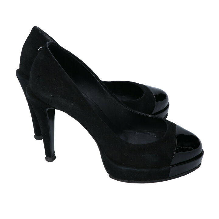 楽天市場】CHANEL シャネル G27920 Escarpins Pumps スエード×パテント 