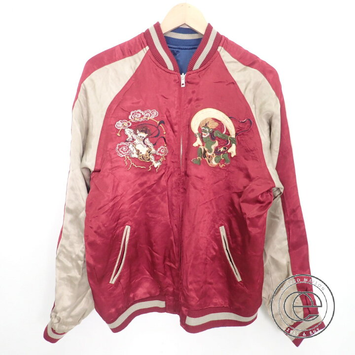 楽天市場】satoriサトリ 風神雷神 和柄刺繍 リバーシブルスカジャン  