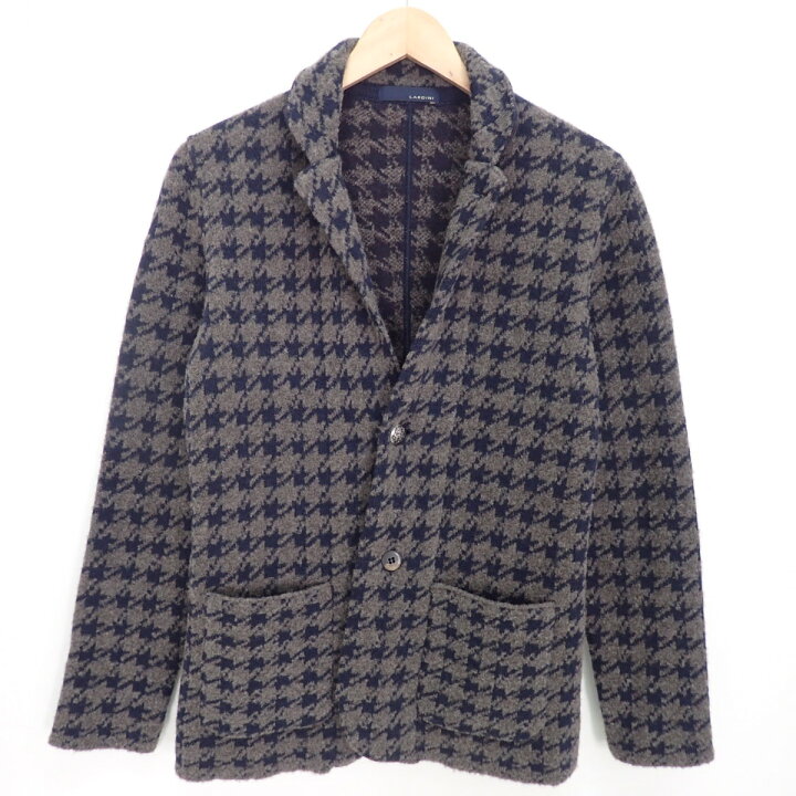 LARDINI ラルディーニ ブラウン ウール ロロピアーナ生地 チェック  