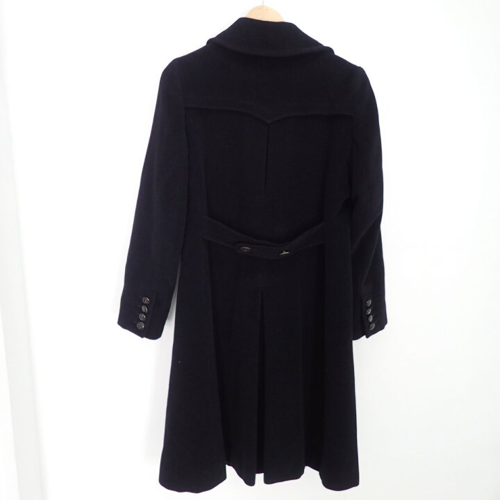 楽天市場】GUCCIグッチ カシミヤ/アンゴラ混ウール ダブルロングコート 