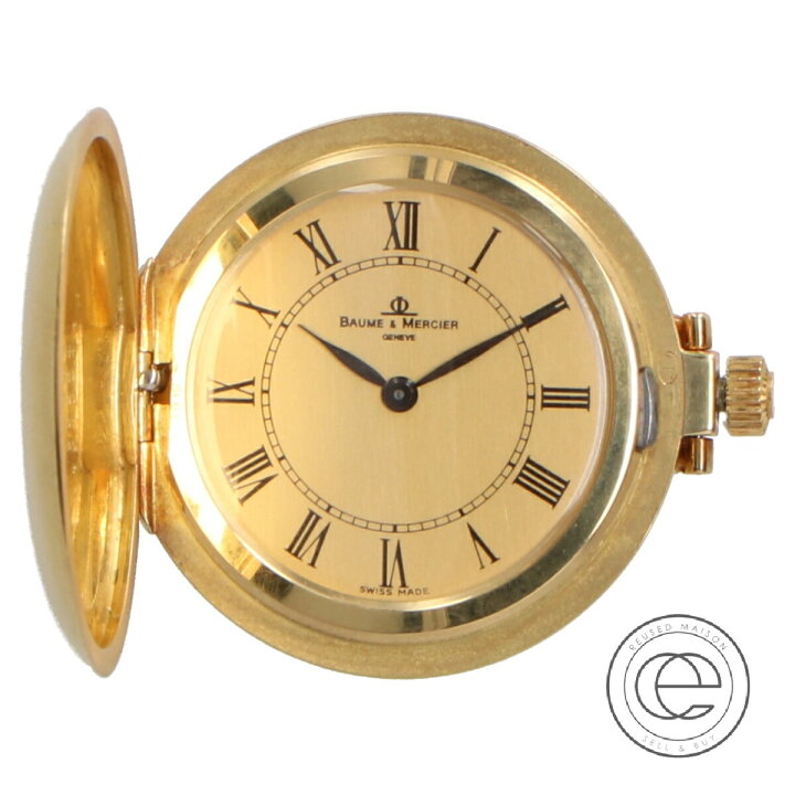 楽天市場】Baume&Mercier ボーム＆メルシエ K18 金無垢 手巻き 懐中  