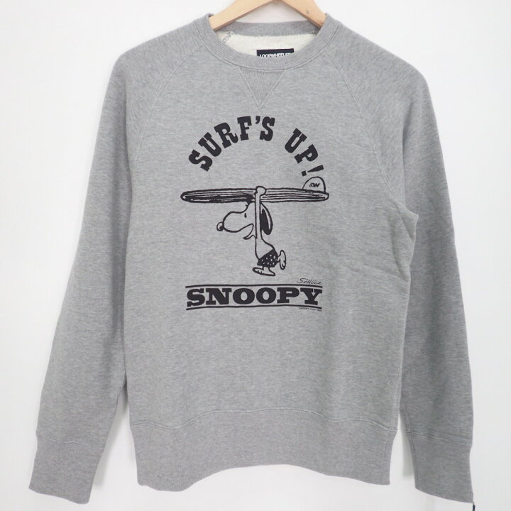 楽天市場 Loopwheeler ループウィラー Peanuts 新品未使用 65周年記念 Snoopy Surf Snow スヌーピープリント クルーネック スウェット トップス Small グレー メンズ 中古 ブランドリサイクル エコスタイル