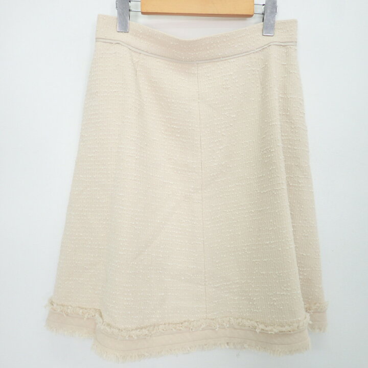 FOXEY フォクシー 34180 Suit Madame Montagne ツイード フリンジトリミング シングルジャケット/スカート セットアップスーツ42 アイボリー レディース 【中古】 | ブランドリサイクル エコスタイル