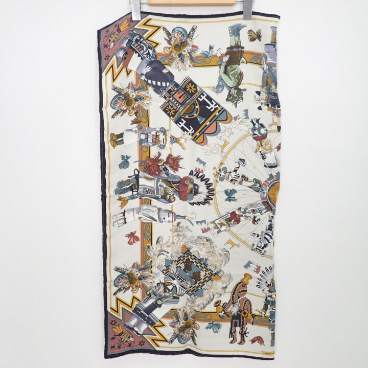 楽天市場】HERMES エルメス H071823S 12 Kachinas wash scarf 90 カレ 