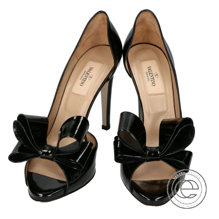 楽天市場】VALENTINO ヴァレンティノ パテントレザー オープントゥ  